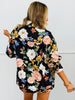 Black Multi Botanical Floral Print Jacket (Reg.)