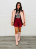 Pink Faux Leather Jacket (Reg and Plus)