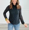 Embellished Mesh Mock Neck Top (Reg. and Plus) - 2 Colors