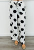 White/Black Polka Dot Top & Pants Set (Reg & Plus)