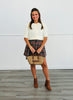 Cream Short Sleeve Bow Tie Cardigan (Reg.)