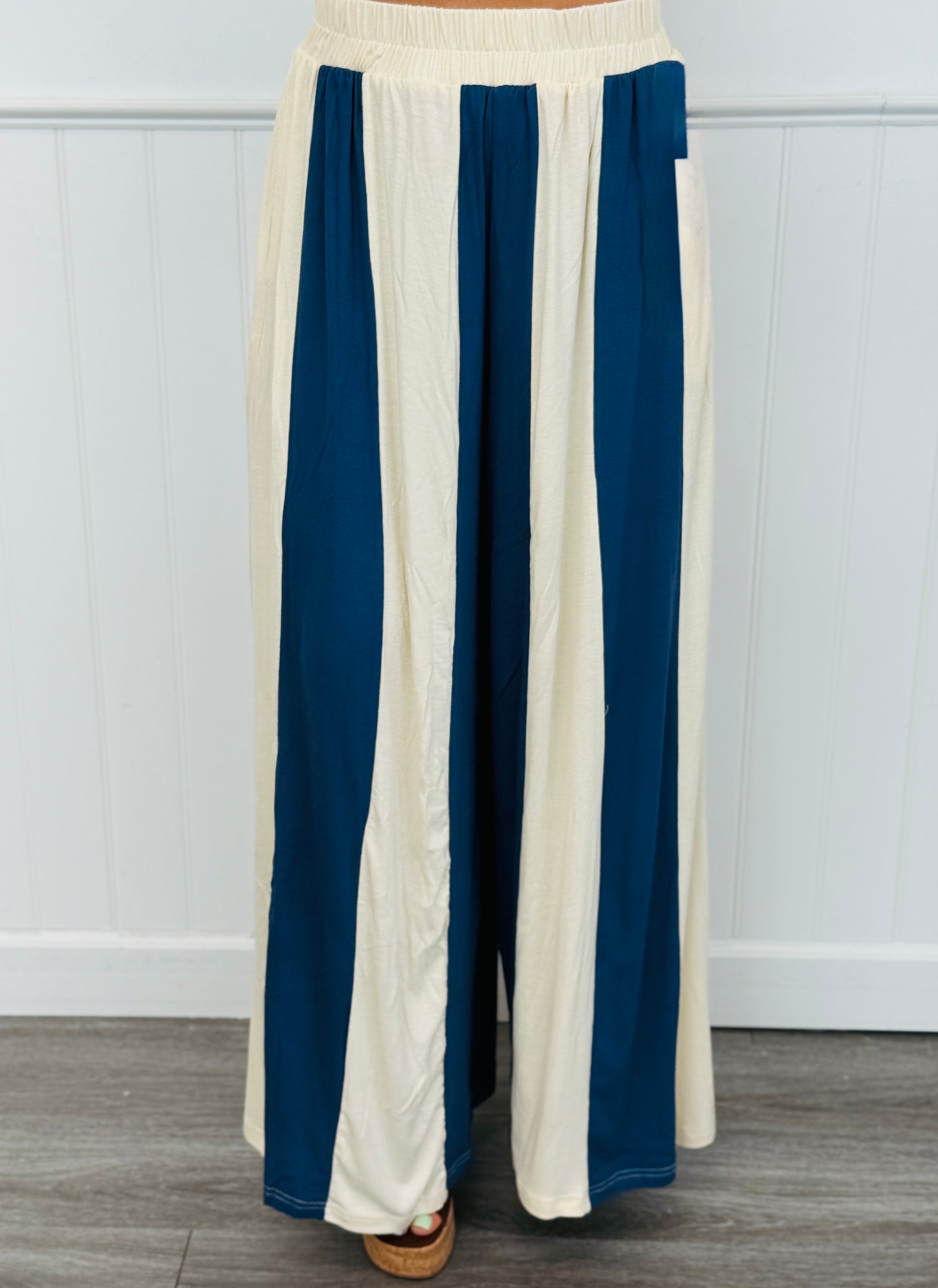 Navy/Cream Stripe Havana Pants (Reg.)