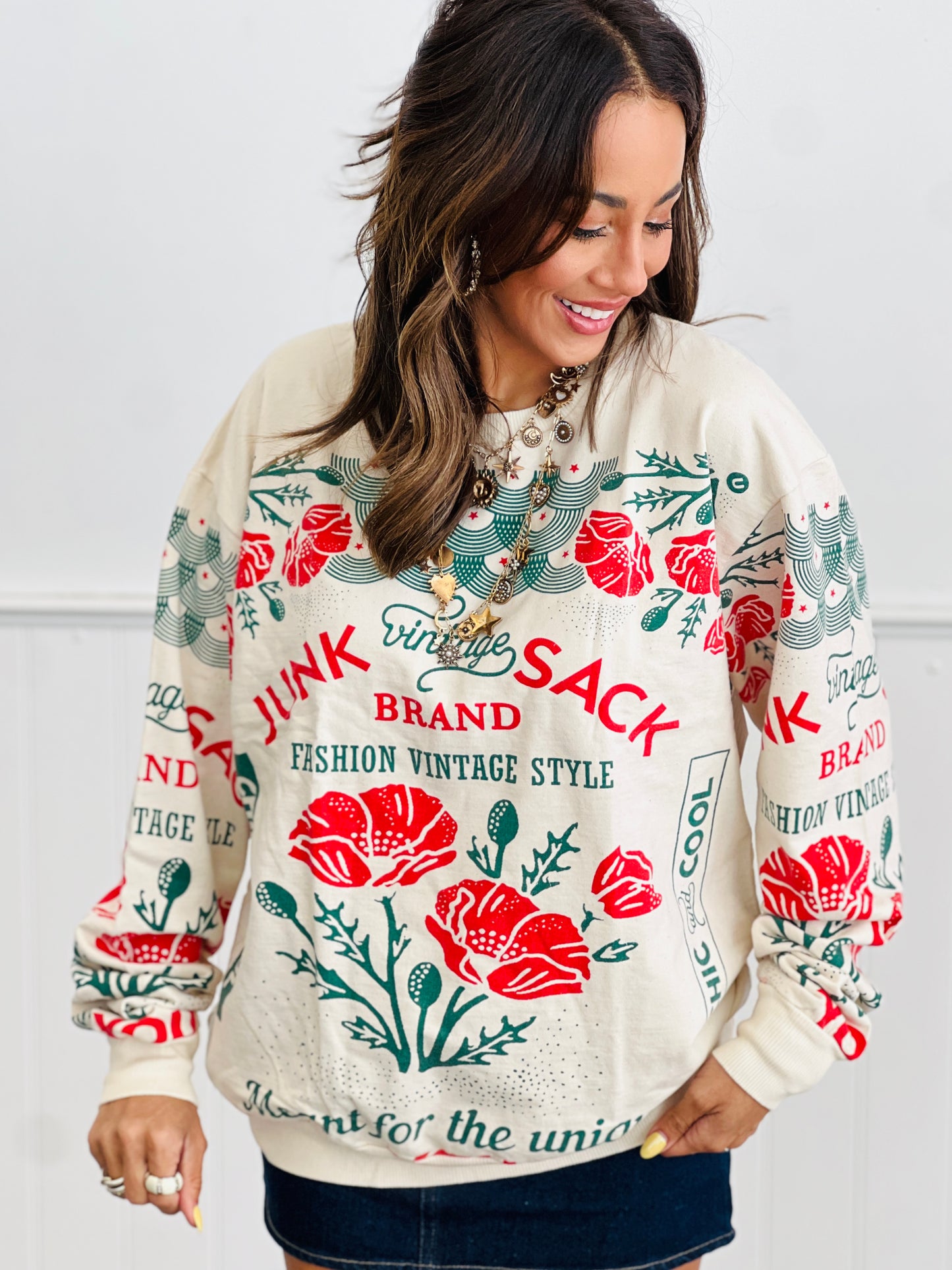 Poppy Print Sweatshirt (Reg.)