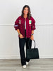Burgundy West Coast Rodeo Embroidered Bomber Jacket (Reg & Plus)
