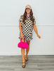 Checkered Print Top & Ruffle Shorts Set (Reg. & Plus) - 4 Colors