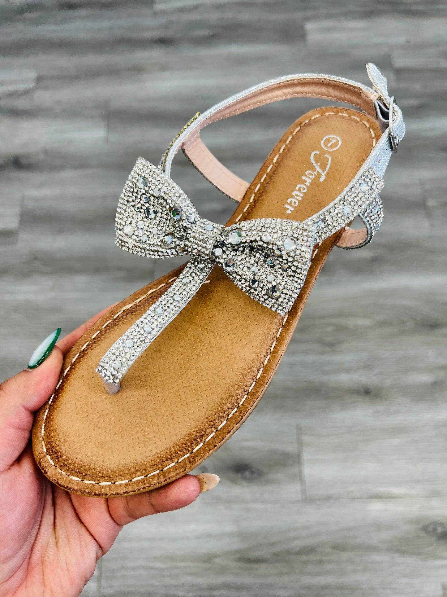 Silver Love That Rhinestone Sandals
