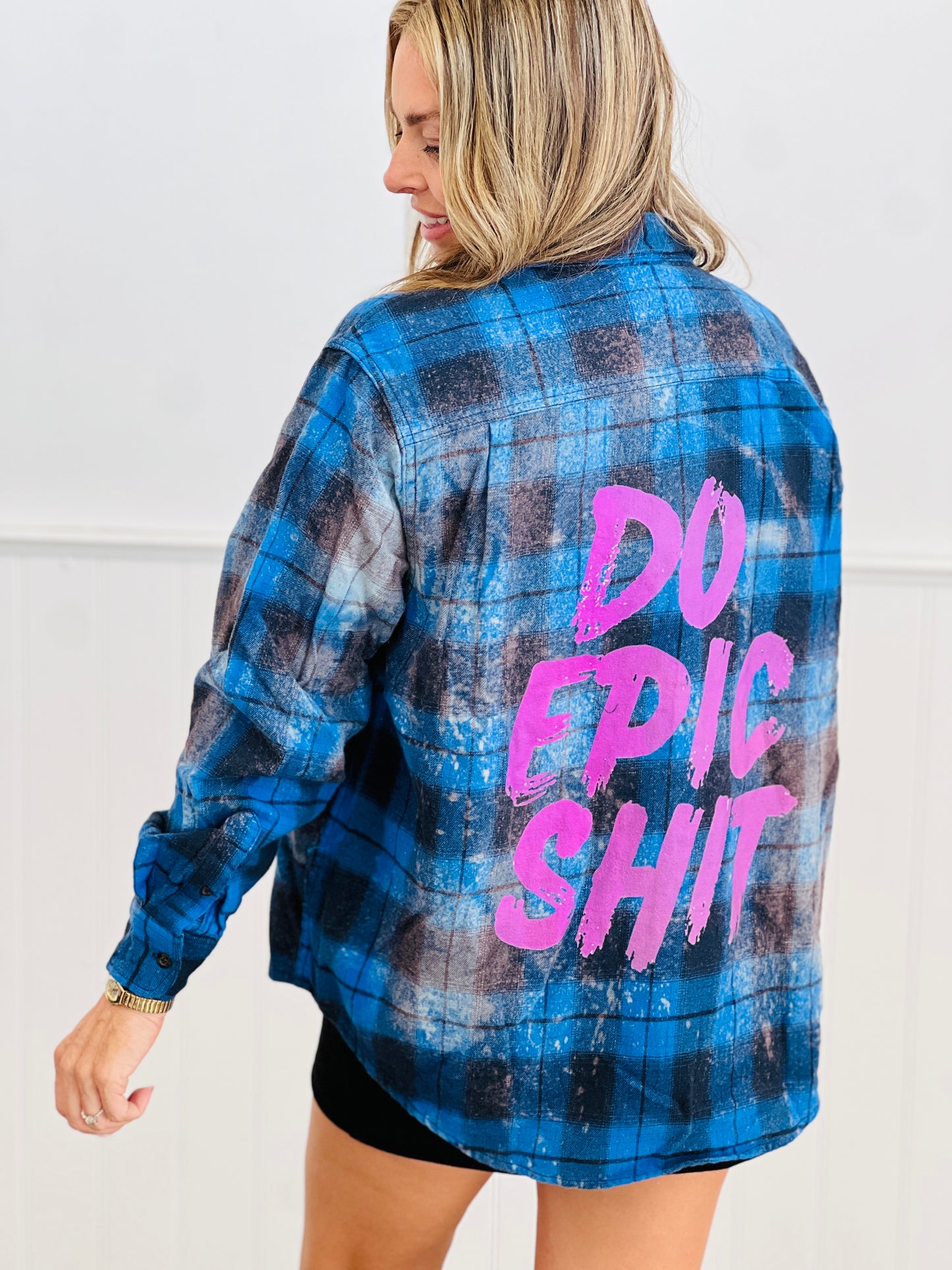 Plaid Do Epic Shit Button Up Flannel (Reg. and Plus)