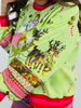 Queen Of Sparkles Light Green Martini Vintage Santa Sweatshirt (Reg. & Plus)