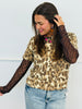 Lace Long Sleeve Layered Leopard Tee (Reg.) - 2 Colors