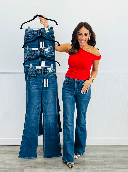 Judy Blue Taylor Tummy Control Triple Inseam Jeans (Reg. and Plus) - 3 Length