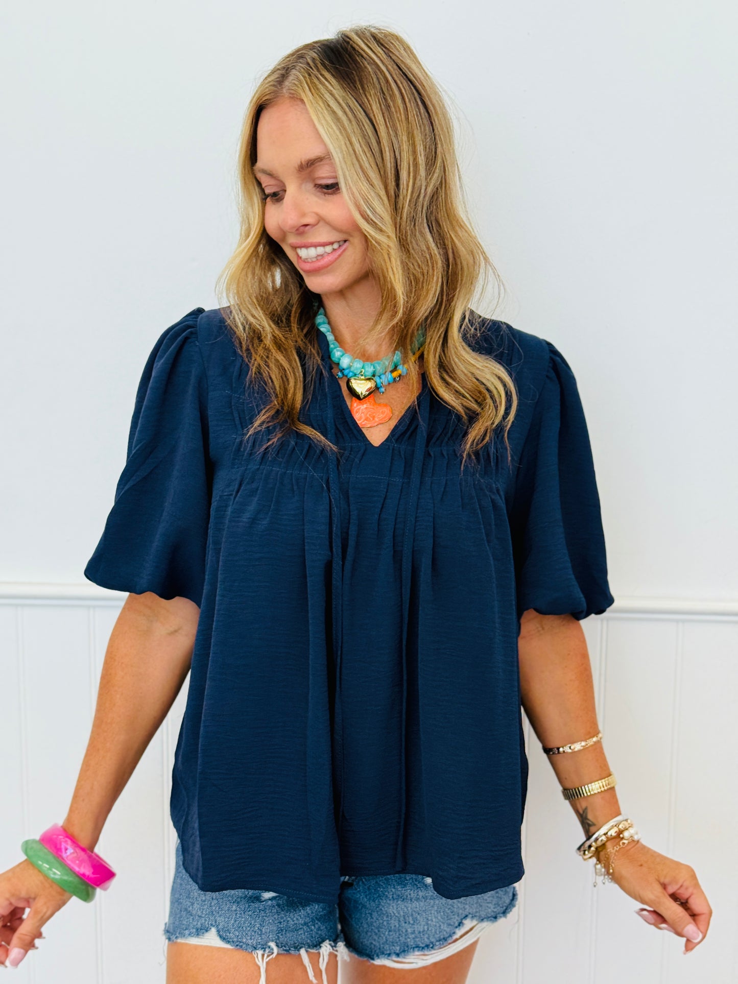 Puff Sleeve Perfection Top (Reg & Plus) - 4 Colors