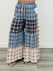 Mixed Plaid Patchwork Palazzo Pants (Reg & Plus)