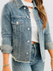 Casual Denim Twinkle Studded Jacket (Reg.)