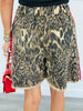 Washed Leopard Denim Shorts (Reg & Plus)