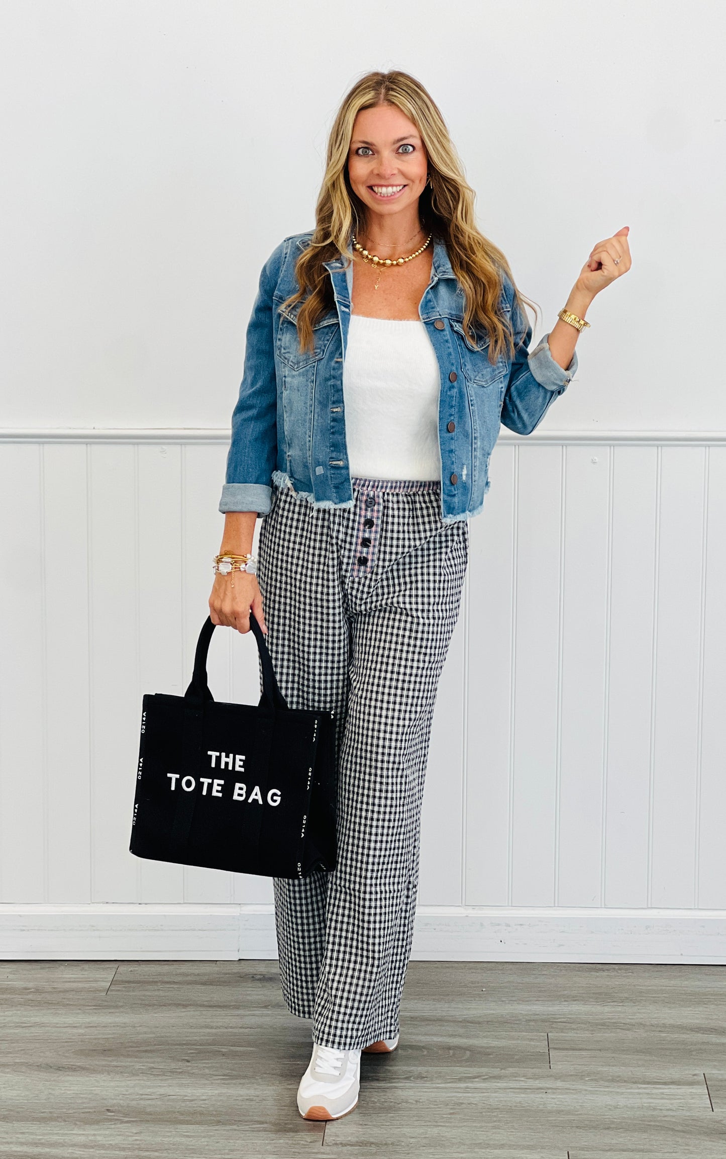 Black Combo Relaxed Wide-leg Pants (Reg & Plus)