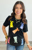 Black Sequin Easter Bunny Tee (Reg & Plus)