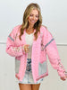 POL Quilted Embroidered Color Block Jacket (Reg.)-2 Colors