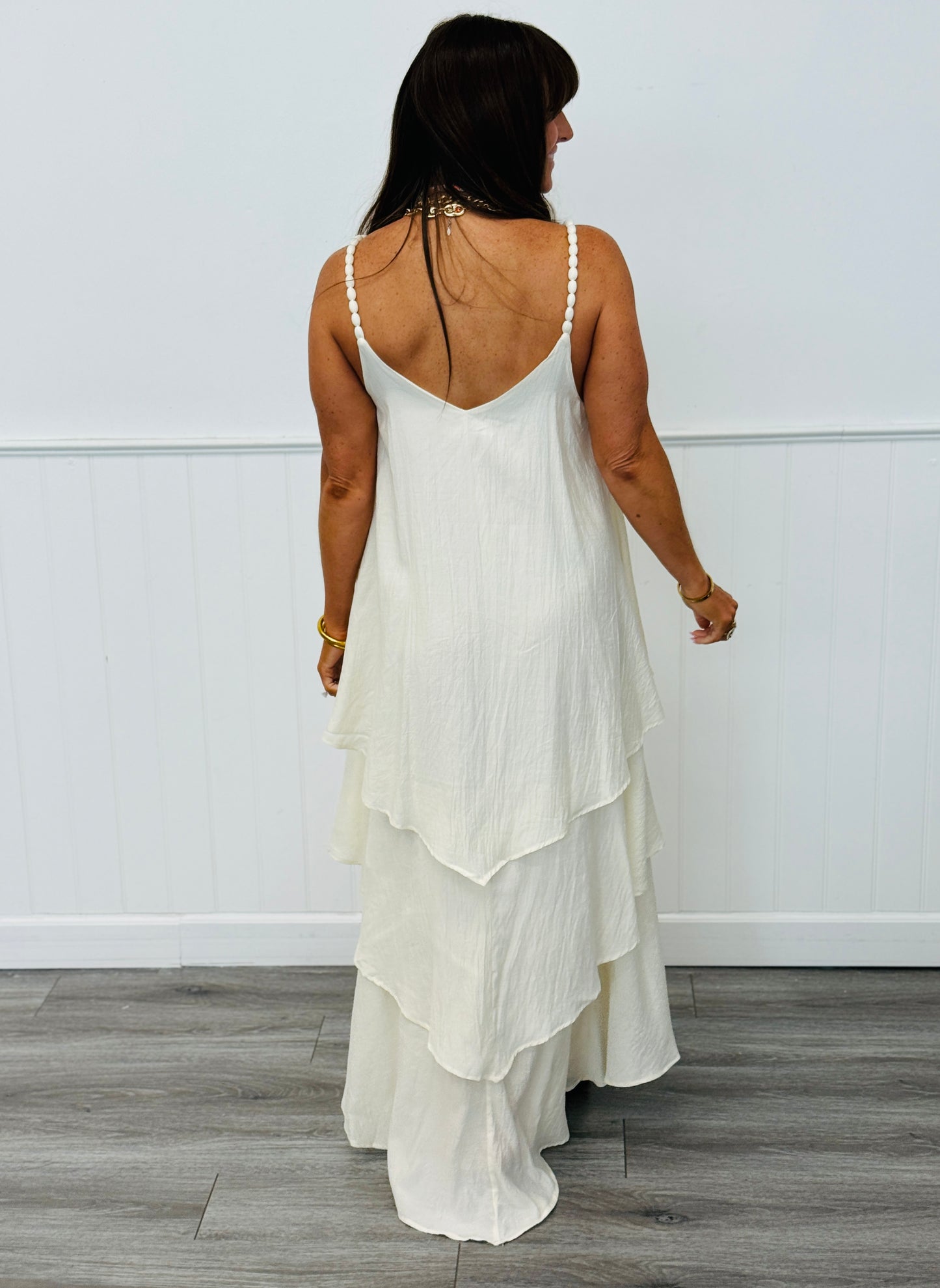V-Neck Sleeveless Tiered Maxi Dress (Reg. and Plus) - 6 Colors