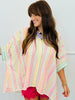 POL Ivory Multi Stripe Puff Sleeve Shirt (Reg.)