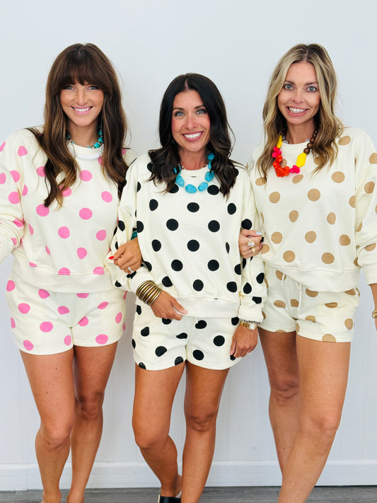Polka Dot Sweatshirt (Reg.)-3 Colors