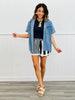 Denim Button Down Top (Reg.)- 2 Colors