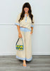Ivory Contrast Trim Pant Set (Reg & Plus)