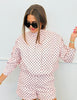 Pink Combo Polka Dot Zip Up Jacket (Reg & Plus)