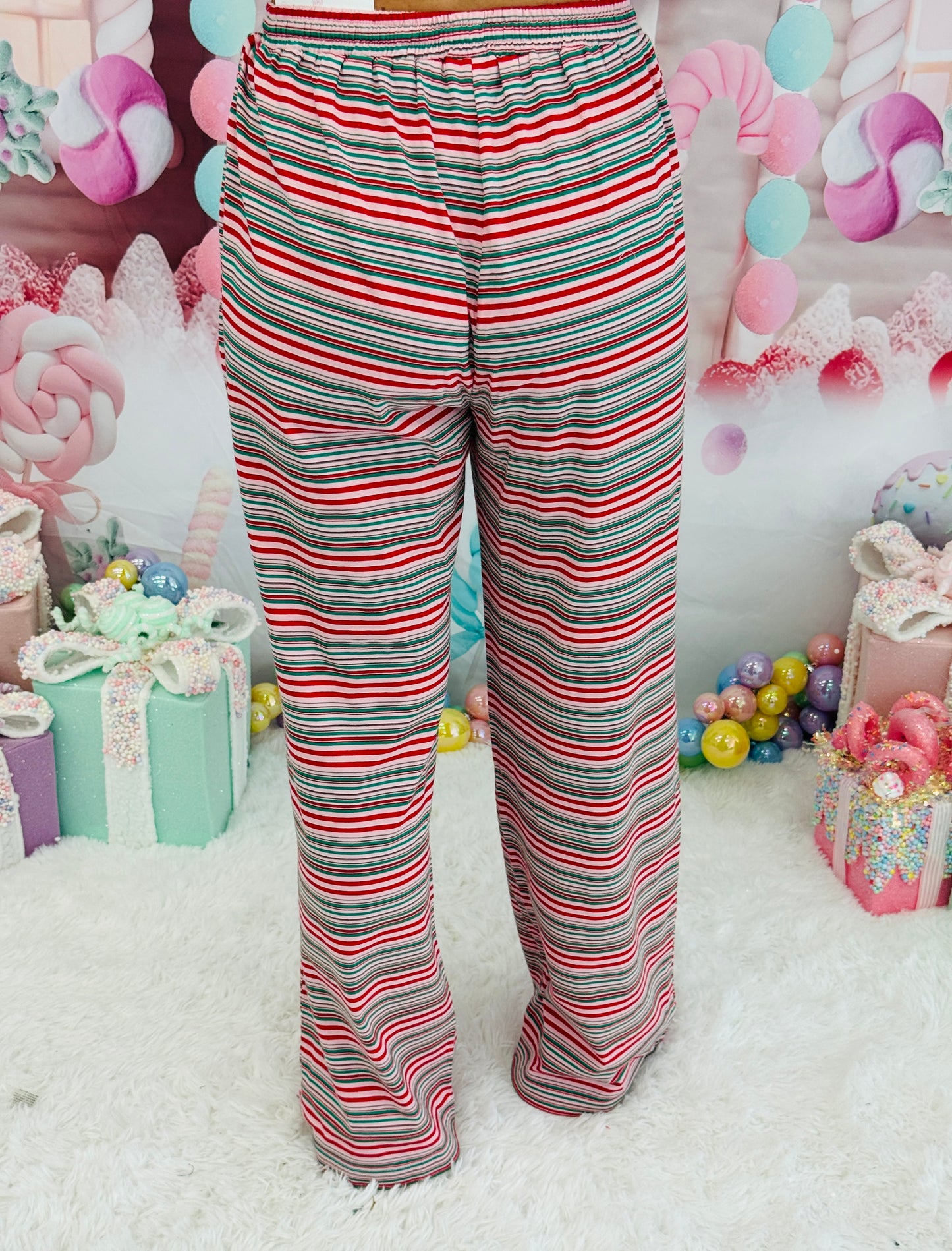 Pink/Red Multi Striped Pocket Pants (Reg.)