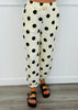 Cream/Black Polka Dot Jogger Sweat Pants (Reg.)