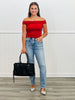 Tummy Tuck Rhinestone Studded Denim Jeans (Reg.)