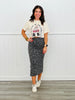 Zebra Print Midi Skirt (Reg & Plus)-2 Colors