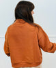 Queen Of Sparkles Brown Patchwork Butterfly Mock Neck Sweatshirt (Reg. and Plus)