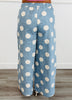 Denim Blue/Ivory Polka Dot Tulip Hem Pants (Reg.)