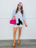 Half Sleeve Striped Button Down Shirt (Reg & Plus)-2 Colors