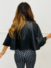 Black Faux Leather Poncho Jacket (Reg.)