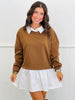 Collared Twofer Sweatshirt (Reg.)-2 Colors