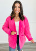 Washed Fuchsia Quilted Snap Jacket (Reg & Plus)