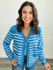 V-Neck Ribbed Striped Cardigan (Reg.) - 4 Colors