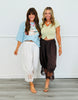 Satin Puff Capri Lounge Pants (Reg & Plus) - 2 Colors