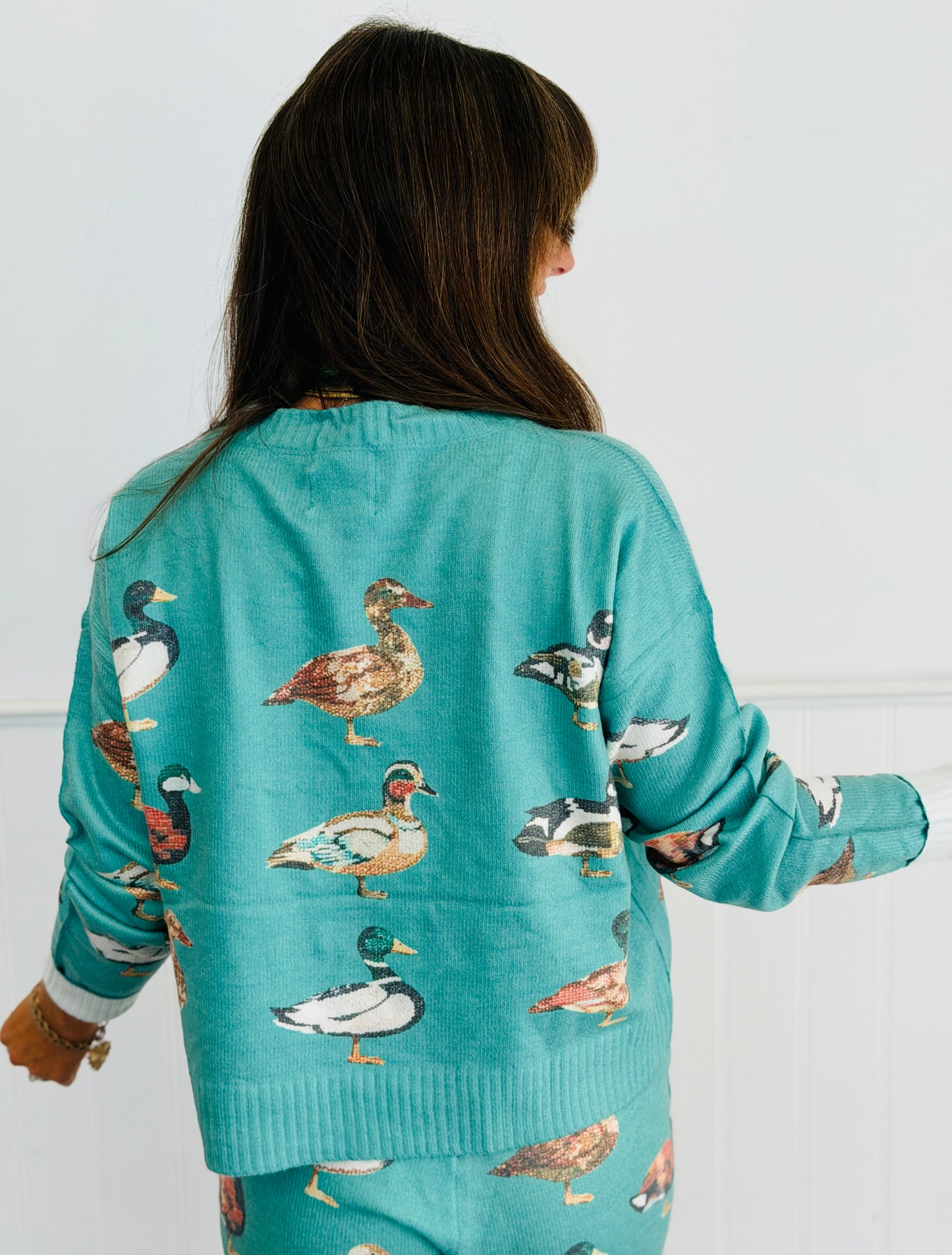 Sea Green Charming Duckling Sweater & Shorts Set (Reg.)