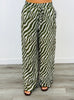 Olive Zebra Wide Leg Pants (Reg.)