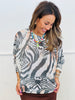 Zebra Print Knit Sweater (OS)