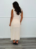 Cream Sheer Mesh Midi Dress (Reg.)
