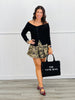 Camo Love Pleated Mini Skirt (Reg.)