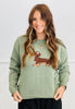 Sage Doggy Graphic Sweater Top (Reg.)