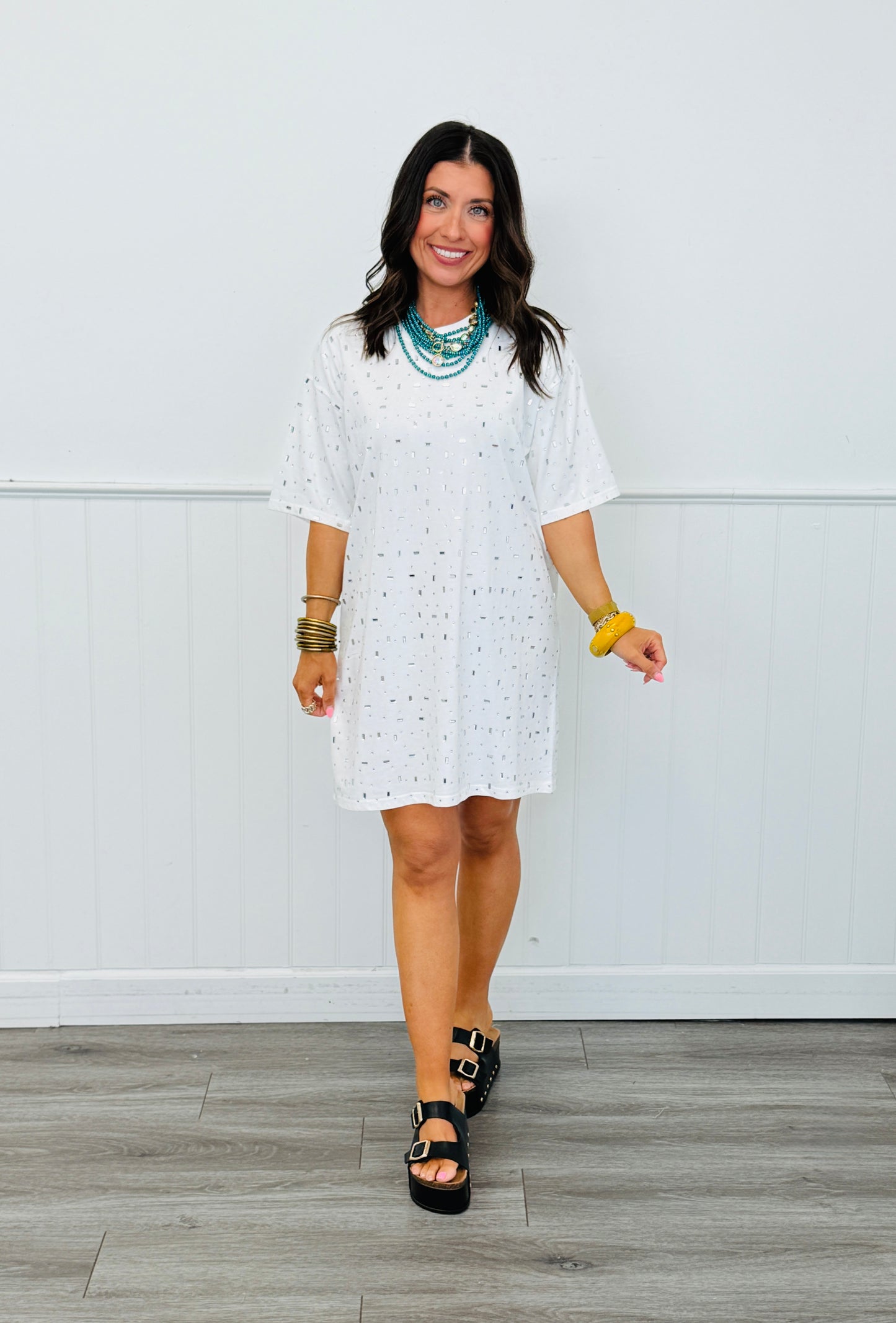 White Multi Rhinestones Top (Reg.)