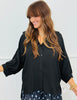 Black Sloane Button Up Top (Reg. and Plus)