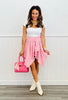 Gingham Asymmetrical Skirt (Reg.)- 4 Colors