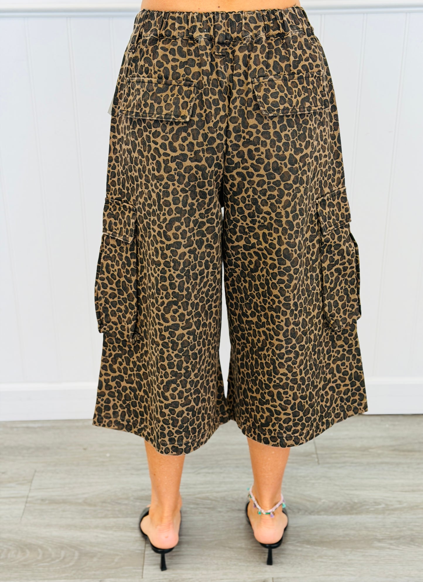 Leopard Print Cargo Culottes (Reg & Plus)