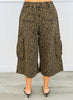 Leopard Print Cargo Culottes (Reg & Plus)